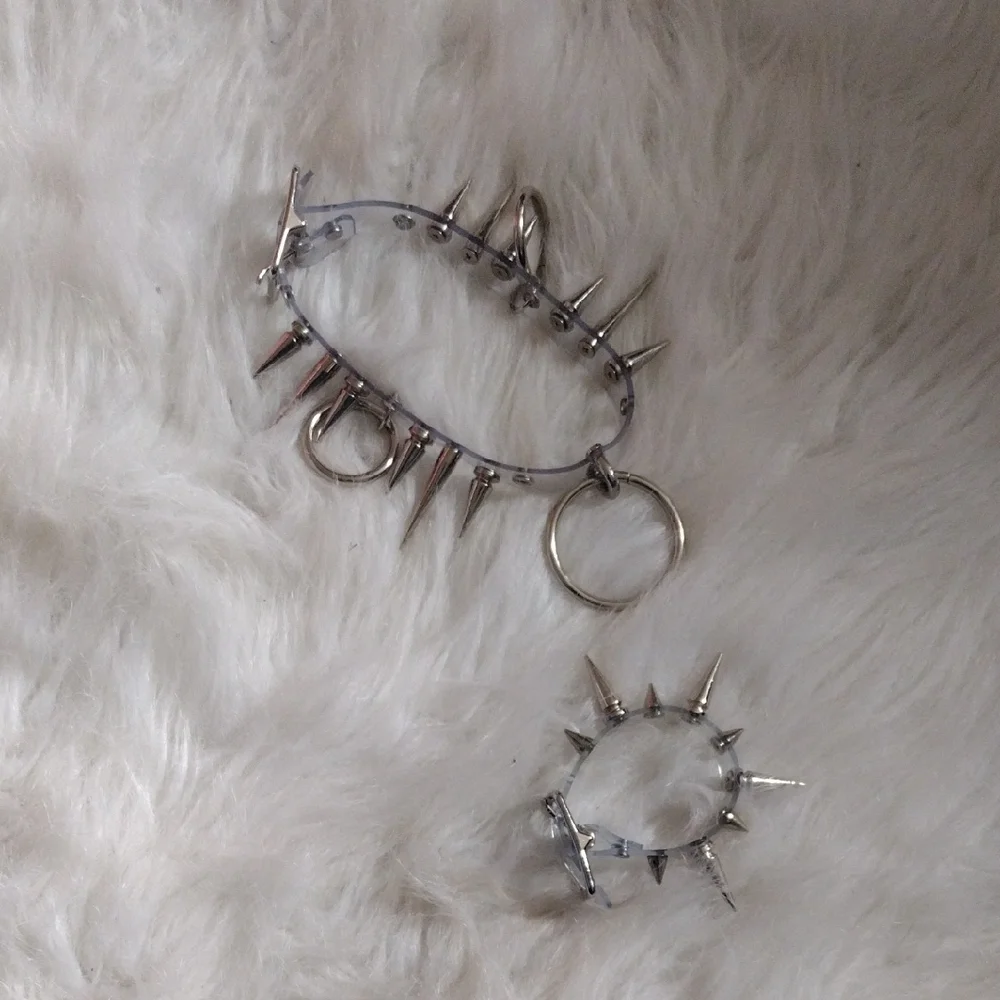 Edgy Silver Spiked Bracelet